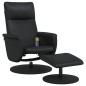 vidaXL Massagesessel mit Fußhocker Schwarz Kunstleder vidaXL Massagesessel mit Fußhocker Schwarz Kunstleder