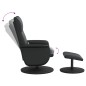 vidaXL Massagesessel mit Fußhocker Schwarz Kunstleder vidaXL Massagesessel mit Fußhocker Schwarz Kunstleder