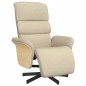 vidaXL Relaxsessel mit Fußteil Creme Stoff vidaXL Relaxsessel mit Fußteil Creme Stoff