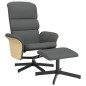 vidaXL Relaxsessel mit Fußhocker Dunkelgrau Stoff vidaXL Relaxsessel mit Fußhocker Dunkelgrau Stoff