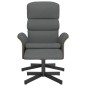 vidaXL Relaxsessel mit Fußhocker Dunkelgrau Stoff vidaXL Relaxsessel mit Fußhocker Dunkelgrau Stoff