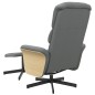 vidaXL Relaxsessel mit Fußhocker Dunkelgrau Stoff vidaXL Relaxsessel mit Fußhocker Dunkelgrau Stoff