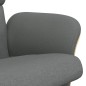 vidaXL Relaxsessel mit Fußhocker Dunkelgrau Stoff vidaXL Relaxsessel mit Fußhocker Dunkelgrau Stoff
