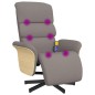 vidaXL Massagesessel mit Fußteil Taupe Stoff vidaXL Massagesessel mit Fußteil Taupe Stoff
