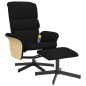 vidaXL Massagesessel mit Fußhocker Schwarz Stoff vidaXL Massagesessel mit Fußhocker Schwarz Stoff