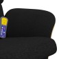 vidaXL Massagesessel mit Fußhocker Schwarz Stoff vidaXL Massagesessel mit Fußhocker Schwarz Stoff