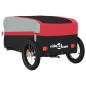 vidaXL Lastenanhänger für Fahrrad Schwarz und Rot 30 kg Eisen vidaXL Lastenanhänger für Fahrrad Schwarz und Rot 30 kg Eisen