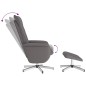vidaXL Relaxsessel mit Fußhocker Grau Kunstleder vidaXL Relaxsessel mit Fußhocker Grau Kunstleder