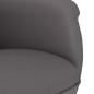 vidaXL Relaxsessel mit Fußhocker Grau Kunstleder vidaXL Relaxsessel mit Fußhocker Grau Kunstleder