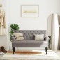 vidaXL Sitzbank mit Rückenlehne Taupe 120x62x75,5 cm Stoff vidaXL Sitzbank mit Rückenlehne Taupe 120x62x75,5 cm Stoff