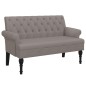 vidaXL Sitzbank mit Rückenlehne Taupe 120x62x75,5 cm Stoff vidaXL Sitzbank mit Rückenlehne Taupe 120x62x75,5 cm Stoff