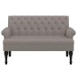 vidaXL Sitzbank mit Rückenlehne Taupe 120x62x75,5 cm Stoff vidaXL Sitzbank mit Rückenlehne Taupe 120x62x75,5 cm Stoff
