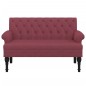 vidaXL Sitzbank mit Rückenlehne Weinrot 120x62x75,5 cm Stoff vidaXL Sitzbank mit Rückenlehne Weinrot 120x62x75,5 cm Stoff
