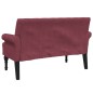 vidaXL Sitzbank mit Rückenlehne Weinrot 120x62x75,5 cm Stoff vidaXL Sitzbank mit Rückenlehne Weinrot 120x62x75,5 cm Stoff