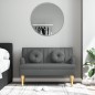 vidaXL Sitzbank mit Kissen Dunkelgrau 113x64,5x75,5 cm Stoff vidaXL Sitzbank mit Kissen Dunkelgrau 113x64,5x75,5 cm Stoff