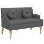 vidaXL Sitzbank mit Kissen Dunkelgrau 113x64,5x75,5 cm Stoff vidaXL Sitzbank mit Kissen Dunkelgrau 113x64,5x75,5 cm Stoff