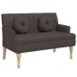 vidaXL Sitzbank mit Kissen Dunkelbraun 113x64,5x75,5 cm Stoff vidaXL Sitzbank mit Kissen Dunkelbraun 113x64,5x75,5 cm Stoff