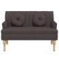 vidaXL Sitzbank mit Kissen Dunkelbraun 113x64,5x75,5 cm Stoff vidaXL Sitzbank mit Kissen Dunkelbraun 113x64,5x75,5 cm Stoff
