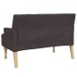 vidaXL Sitzbank mit Kissen Dunkelbraun 113x64,5x75,5 cm Stoff vidaXL Sitzbank mit Kissen Dunkelbraun 113x64,5x75,5 cm Stoff