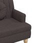 vidaXL Sitzbank mit Kissen Dunkelbraun 113x64,5x75,5 cm Stoff vidaXL Sitzbank mit Kissen Dunkelbraun 113x64,5x75,5 cm Stoff