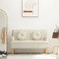 vidaXL Sitzbank mit Kissen Leinen 113x64,5x75,5 cm Stoff vidaXL Sitzbank mit Kissen Leinen 113x64,5x75,5 cm Stoff