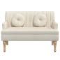 vidaXL Sitzbank mit Kissen Leinen 113x64,5x75,5 cm Stoff vidaXL Sitzbank mit Kissen Leinen 113x64,5x75,5 cm Stoff