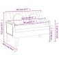 vidaXL Sitzbank mit Kissen Leinen 113x64,5x75,5 cm Stoff vidaXL Sitzbank mit Kissen Leinen 113x64,5x75,5 cm Stoff