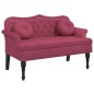 vidaXL Sitzbank mit Kissen Weinrot 120,5x65x75 cm Samt vidaXL Sitzbank mit Kissen Weinrot 120,5x65x75 cm Samt