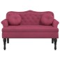 vidaXL Sitzbank mit Kissen Weinrot 120,5x65x75 cm Samt vidaXL Sitzbank mit Kissen Weinrot 120,5x65x75 cm Samt