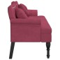 vidaXL Sitzbank mit Kissen Weinrot 120,5x65x75 cm Samt vidaXL Sitzbank mit Kissen Weinrot 120,5x65x75 cm Samt