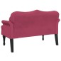 vidaXL Sitzbank mit Kissen Weinrot 120,5x65x75 cm Samt vidaXL Sitzbank mit Kissen Weinrot 120,5x65x75 cm Samt