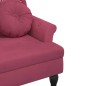 vidaXL Sitzbank mit Kissen Weinrot 120,5x65x75 cm Samt vidaXL Sitzbank mit Kissen Weinrot 120,5x65x75 cm Samt
