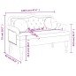 vidaXL Sitzbank mit Kissen Weinrot 120,5x65x75 cm Samt vidaXL Sitzbank mit Kissen Weinrot 120,5x65x75 cm Samt