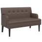 vidaXL Sitzbank mit Rückenlehne Braun 112x65,5x75 cm Kunstleder vidaXL Sitzbank mit Rückenlehne Braun 112x65,5x75 cm Kunstleder