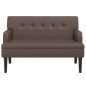 vidaXL Sitzbank mit Rückenlehne Braun 112x65,5x75 cm Kunstleder vidaXL Sitzbank mit Rückenlehne Braun 112x65,5x75 cm Kunstleder