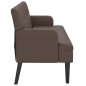 vidaXL Sitzbank mit Rückenlehne Braun 112x65,5x75 cm Kunstleder vidaXL Sitzbank mit Rückenlehne Braun 112x65,5x75 cm Kunstleder