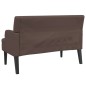 vidaXL Sitzbank mit Rückenlehne Braun 112x65,5x75 cm Kunstleder vidaXL Sitzbank mit Rückenlehne Braun 112x65,5x75 cm Kunstleder