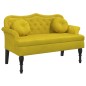 vidaXL Sitzbank mit Kissen Gelb 120,5x65x75 cm Samt vidaXL Sitzbank mit Kissen Gelb 120,5x65x75 cm Samt