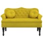 vidaXL Sitzbank mit Kissen Gelb 120,5x65x75 cm Samt vidaXL Sitzbank mit Kissen Gelb 120,5x65x75 cm Samt