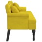 vidaXL Sitzbank mit Kissen Gelb 120,5x65x75 cm Samt vidaXL Sitzbank mit Kissen Gelb 120,5x65x75 cm Samt