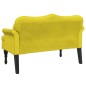 vidaXL Sitzbank mit Kissen Gelb 120,5x65x75 cm Samt vidaXL Sitzbank mit Kissen Gelb 120,5x65x75 cm Samt