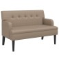vidaXL Sitzbank mit Rückenlehne Cappuccino 112x65,5x75 cm Kunstleder vidaXL Sitzbank mit Rückenlehne Cappuccino 112x65,5x75 cm Kunstleder