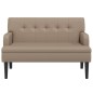 vidaXL Sitzbank mit Rückenlehne Cappuccino 112x65,5x75 cm Kunstleder vidaXL Sitzbank mit Rückenlehne Cappuccino 112x65,5x75 cm Kunstleder