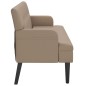 vidaXL Sitzbank mit Rückenlehne Cappuccino 112x65,5x75 cm Kunstleder vidaXL Sitzbank mit Rückenlehne Cappuccino 112x65,5x75 cm Kunstleder