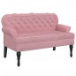 vidaXL Sitzbank mit Rückenlehne Rosa 119,5x64,5x75 cm Samt vidaXL Sitzbank mit Rückenlehne Rosa 119,5x64,5x75 cm Samt