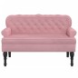 vidaXL Sitzbank mit Rückenlehne Rosa 119,5x64,5x75 cm Samt vidaXL Sitzbank mit Rückenlehne Rosa 119,5x64,5x75 cm Samt
