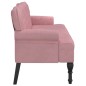 vidaXL Sitzbank mit Rückenlehne Rosa 119,5x64,5x75 cm Samt vidaXL Sitzbank mit Rückenlehne Rosa 119,5x64,5x75 cm Samt