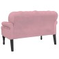 vidaXL Sitzbank mit Rückenlehne Rosa 119,5x64,5x75 cm Samt vidaXL Sitzbank mit Rückenlehne Rosa 119,5x64,5x75 cm Samt