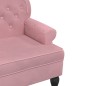 vidaXL Sitzbank mit Rückenlehne Rosa 119,5x64,5x75 cm Samt vidaXL Sitzbank mit Rückenlehne Rosa 119,5x64,5x75 cm Samt