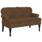 vidaXL Sitzbank mit Rückenlehne Braun 119,5x64,5x75 cm Wildleder-Optik vidaXL Sitzbank mit Rückenlehne Braun 119,5x64,5x75 cm Wildleder-Optik
